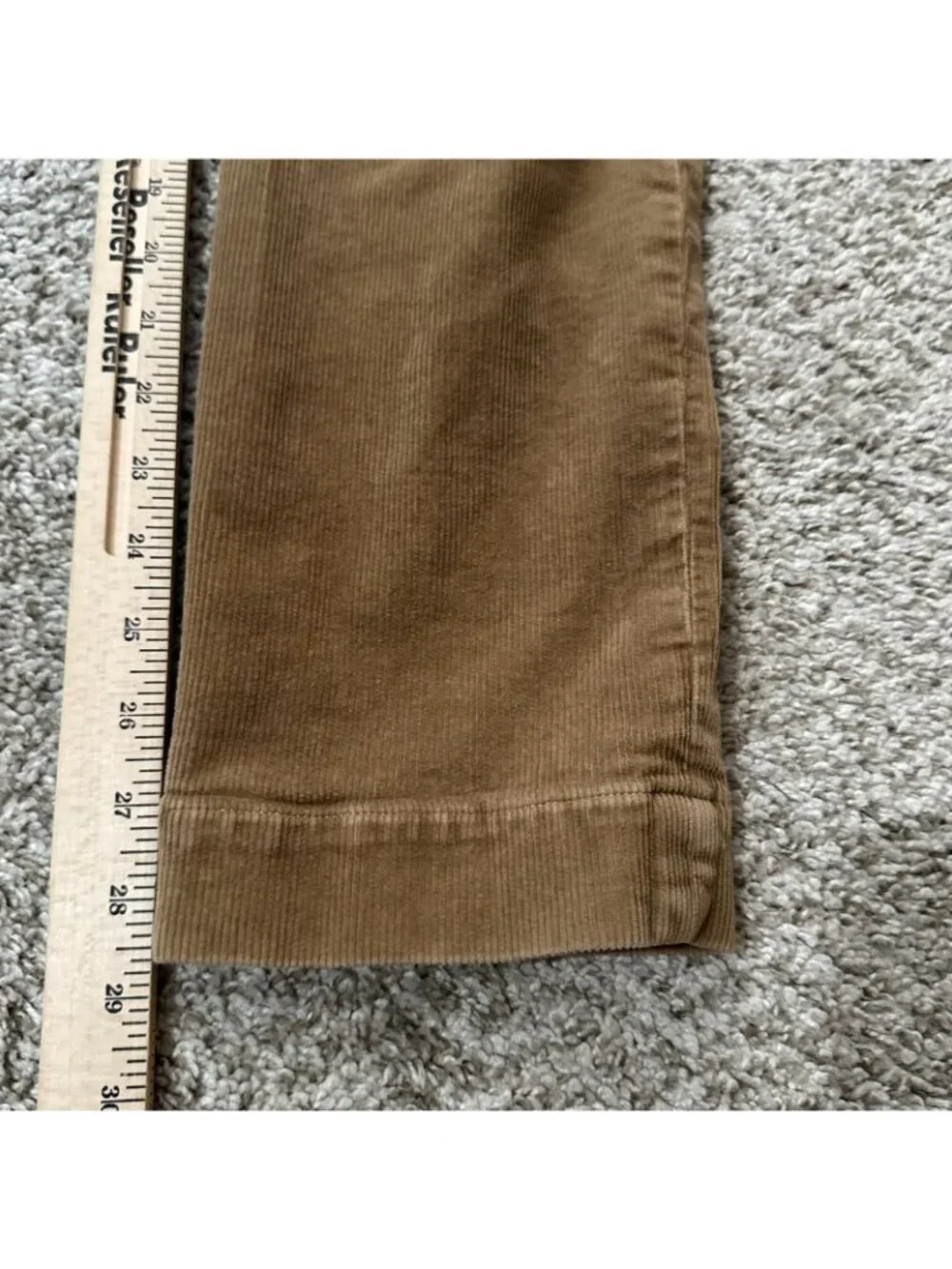 Polo Ralph Lauren Pants Men's Size 31x28 Slim Fit Corduroy Brown Flat Front